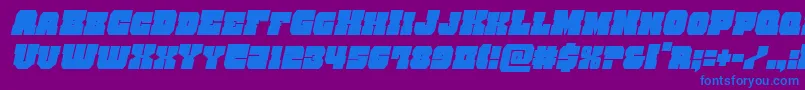 kittrickcondital Font – Blue Fonts on Purple Background