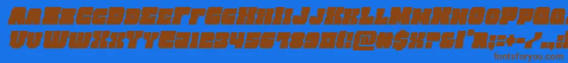 kittrickcondital Font – Brown Fonts on Blue Background