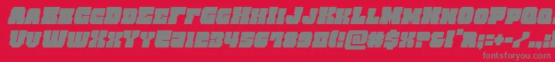 kittrickcondital Font – Gray Fonts on Red Background