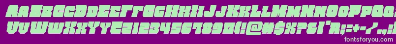 kittrickcondital Font – Green Fonts on Purple Background