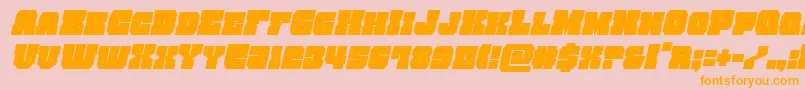 kittrickcondital Font – Orange Fonts on Pink Background