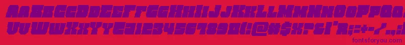 Шрифт kittrickcondital – фиолетовые шрифты на красном фоне