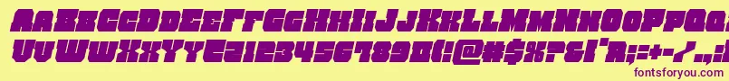 kittrickcondital Font – Purple Fonts on Yellow Background