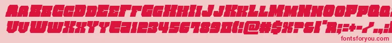 kittrickcondital Font – Red Fonts on Pink Background
