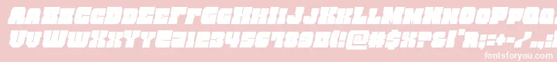 kittrickcondital-fontti – valkoiset fontit vaaleanpunaisella taustalla