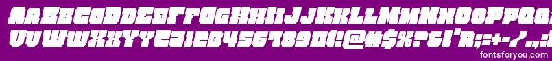kittrickcondital-Schriftart – Weiße Schriften auf violettem Hintergrund