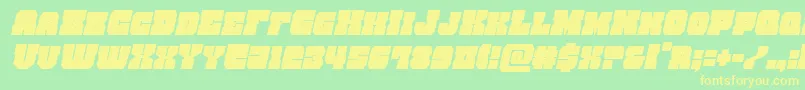 kittrickcondital Font – Yellow Fonts on Green Background