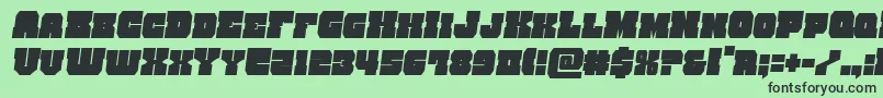 kittrickcondsemital Font – Black Fonts on Green Background