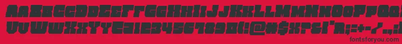 Fonte kittrickcondsemital – fontes pretas em um fundo vermelho