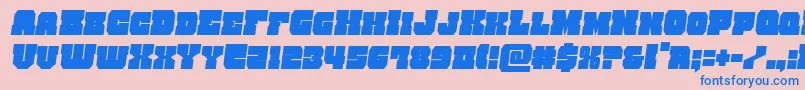 kittrickcondsemital Font – Blue Fonts on Pink Background