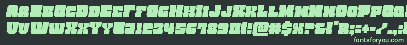 kittrickcondsemital Font – Green Fonts on Black Background