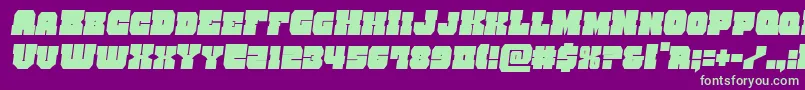 kittrickcondsemital Font – Green Fonts on Purple Background