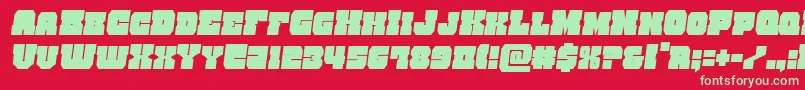 kittrickcondsemital Font – Green Fonts on Red Background