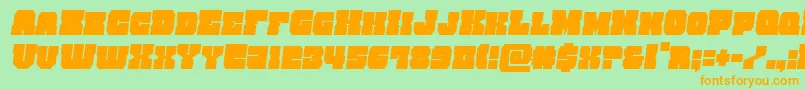 kittrickcondsemital Font – Orange Fonts on Green Background