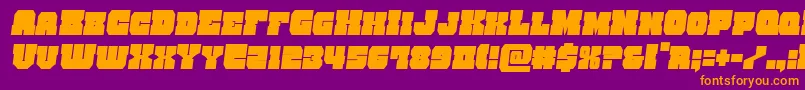 kittrickcondsemital Font – Orange Fonts on Purple Background
