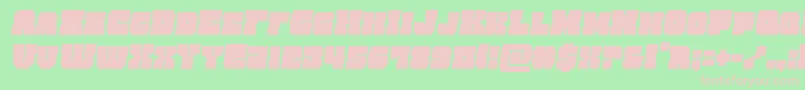 kittrickcondsemital Font – Pink Fonts on Green Background