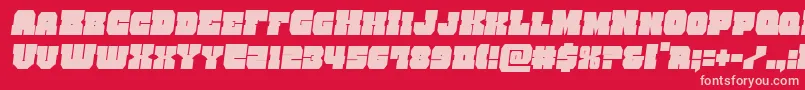 kittrickcondsemital Font – Pink Fonts on Red Background