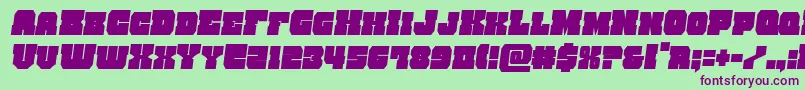 kittrickcondsemital-Schriftart – Violette Schriften auf grünem Hintergrund