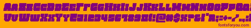kittrickcondsemital Font – Purple Fonts on Orange Background