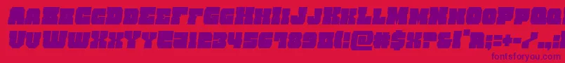 kittrickcondsemital Font – Purple Fonts on Red Background