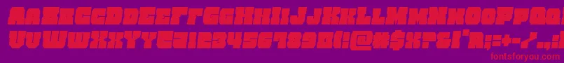 Czcionka kittrickcondsemital – czerwone czcionki na fioletowym tle