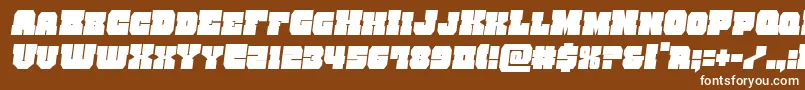 kittrickcondsemital Font – White Fonts on Brown Background
