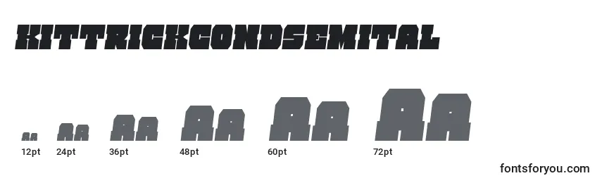 Размеры шрифта Kittrickcondsemital