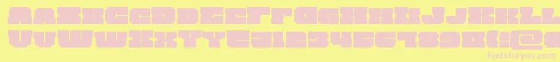 kittrickexpand Font – Pink Fonts on Yellow Background