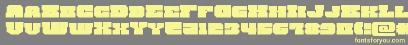 kittrickexpand Font – Yellow Fonts on Gray Background