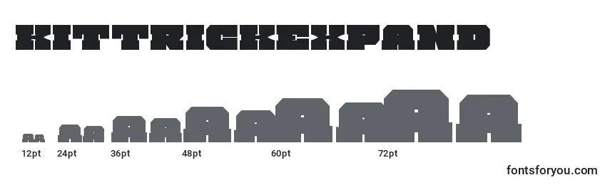 Размеры шрифта Kittrickexpand