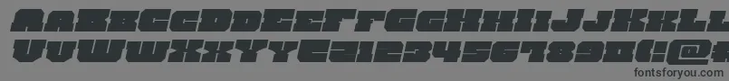 kittrickexpandital Font – Black Fonts on Gray Background
