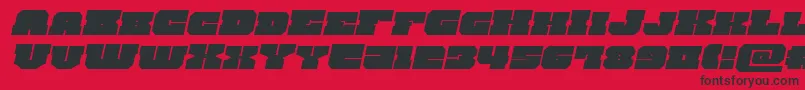 kittrickexpandital Font – Black Fonts on Red Background