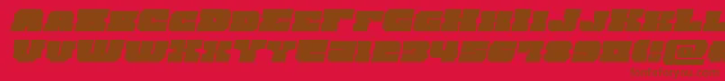 kittrickexpandital Font – Brown Fonts on Red Background