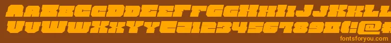 kittrickexpandital Font – Orange Fonts on Brown Background