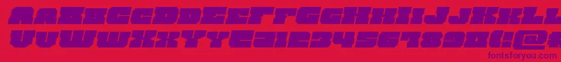 kittrickexpandital Font – Purple Fonts on Red Background