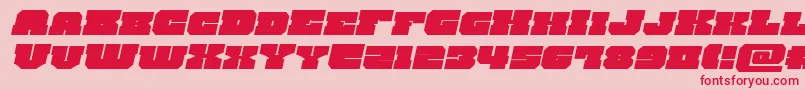 kittrickexpandital Font – Red Fonts on Pink Background
