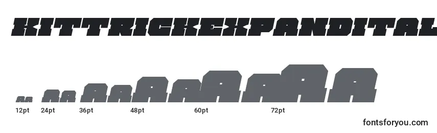 Размеры шрифта Kittrickexpandital