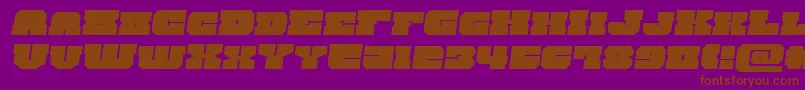 kittrickexpandsemital Font – Brown Fonts on Purple Background