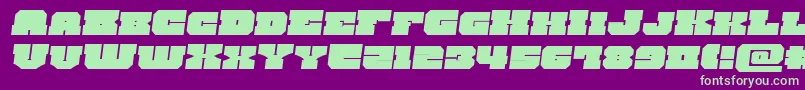 kittrickexpandsemital Font – Green Fonts on Purple Background