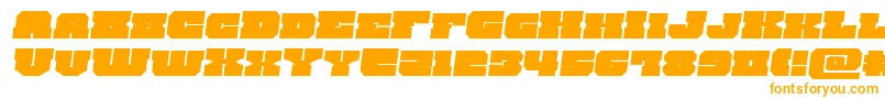 kittrickexpandsemital Font – Orange Fonts on White Background