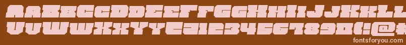 kittrickexpandsemital Font – Pink Fonts on Brown Background