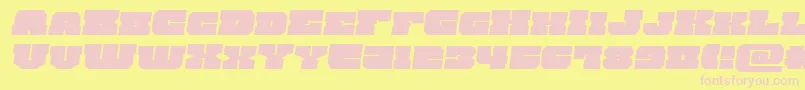 kittrickexpandsemital Font – Pink Fonts on Yellow Background