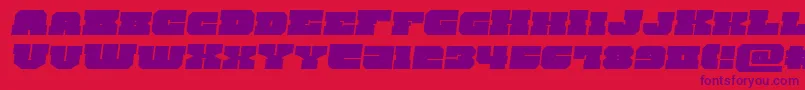 kittrickexpandsemital Font – Purple Fonts on Red Background