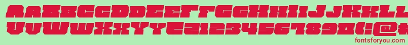 kittrickexpandsemital Font – Red Fonts on Green Background