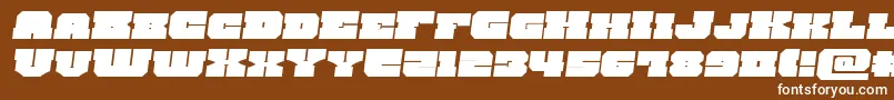 kittrickexpandsemital Font – White Fonts on Brown Background