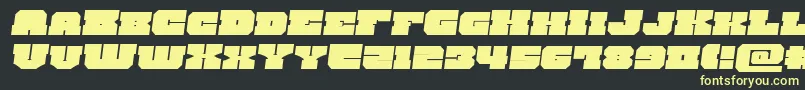 kittrickexpandsemital Font – Yellow Fonts on Black Background