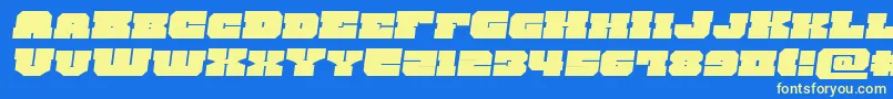 kittrickexpandsemital Font – Yellow Fonts on Blue Background