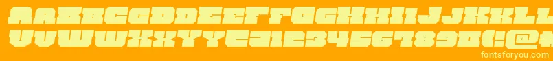 kittrickexpandsemital Font – Yellow Fonts on Orange Background