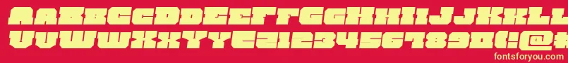 kittrickexpandsemital Font – Yellow Fonts on Red Background