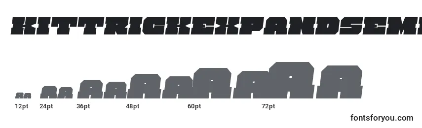 Размеры шрифта Kittrickexpandsemital